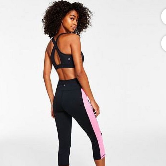 ID Ideology Women's Colorblocked Cropped Leggings Pink phalaeno Size 1X - Picture 5 of 11